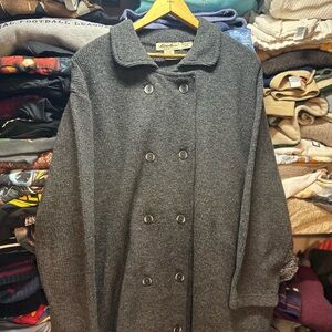 Vintage Eddie Bauer Women’s Lambswool Double Breasted Peacoat Size Petite Large